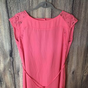NWT H&M Coral W Lace Dress, Sz 8